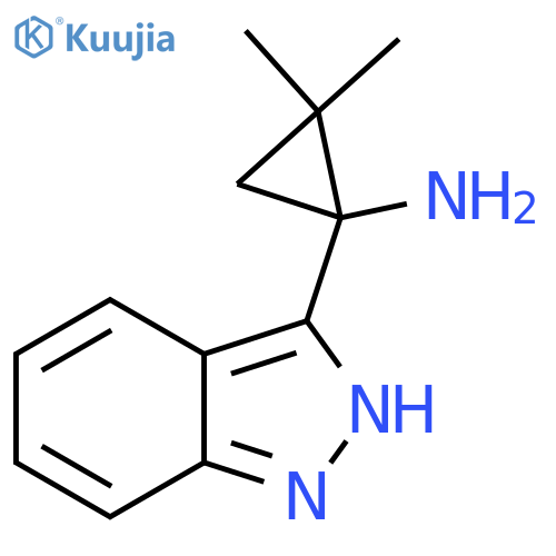 1-(1H-indazol-3-yl)-2,2-dimethylcyclopropan-1-amine structure