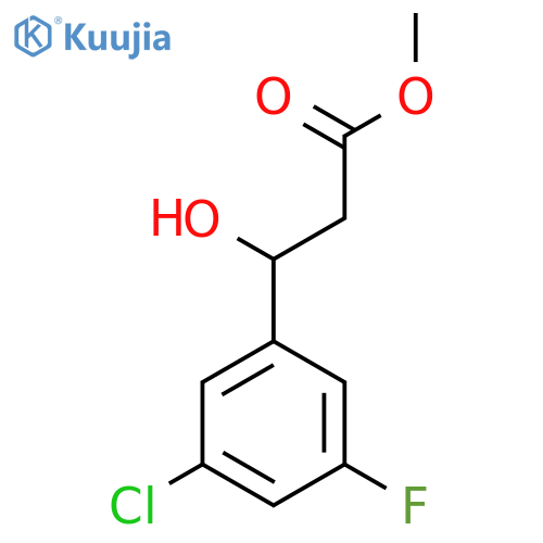methyl 3-(3-chloro-5-fluorophenyl)-3-hydroxypropanoate structure