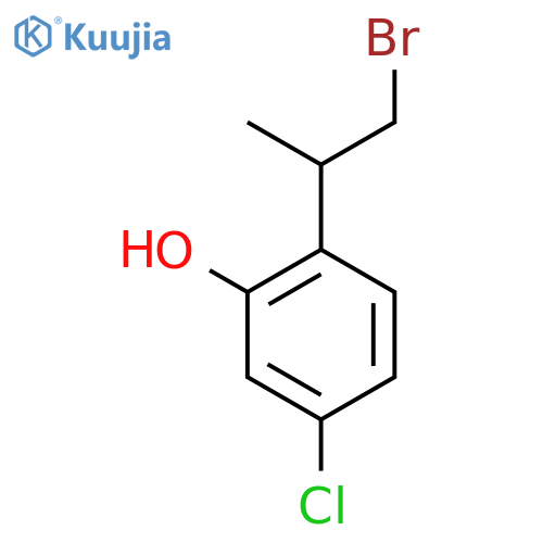 2-(1-bromopropan-2-yl)-5-chlorophenol structure