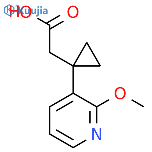 2-1-(2-methoxypyridin-3-yl)cyclopropylacetic acid structure