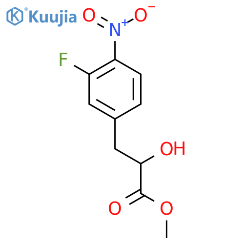 methyl 3-(3-fluoro-4-nitrophenyl)-2-hydroxypropanoate structure