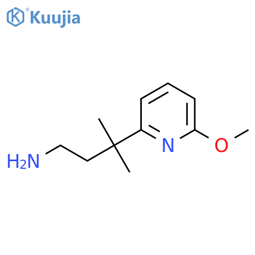 3-(6-methoxypyridin-2-yl)-3-methylbutan-1-amine structure