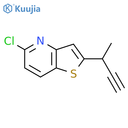 2-(but-3-yn-2-yl)-5-chlorothieno3,2-bpyridine structure