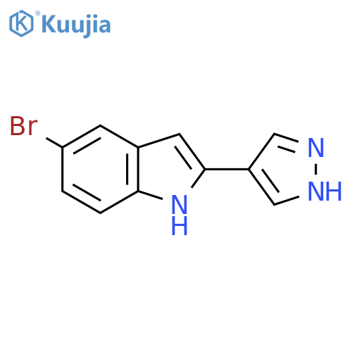 5-bromo-2-(1H-pyrazol-4-yl)-1H-indole structure