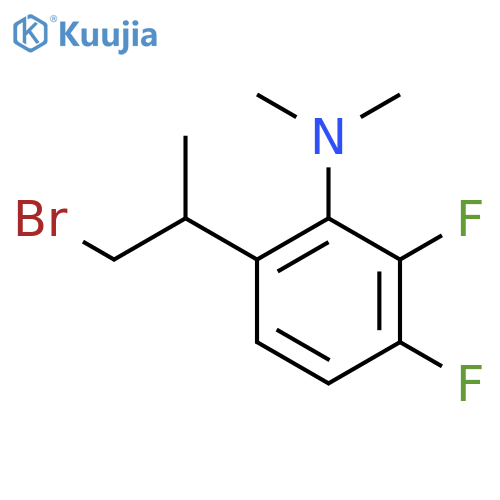 6-(1-bromopropan-2-yl)-2,3-difluoro-N,N-dimethylaniline structure