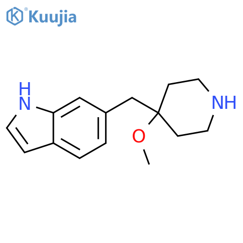 6-(4-methoxypiperidin-4-yl)methyl-1H-indole structure