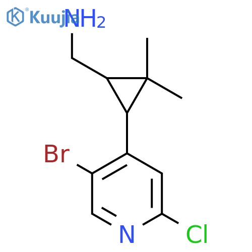 3-(5-bromo-2-chloropyridin-4-yl)-2,2-dimethylcyclopropylmethanamine structure
