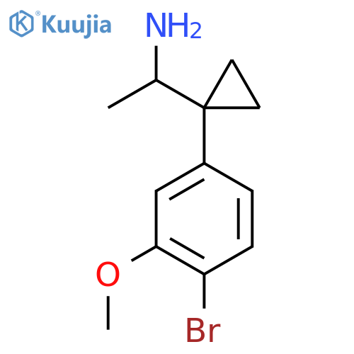 1-1-(4-bromo-3-methoxyphenyl)cyclopropylethan-1-amine structure