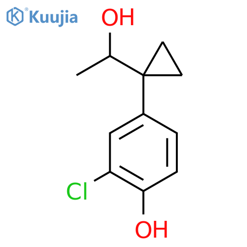 2-chloro-4-1-(1-hydroxyethyl)cyclopropylphenol structure