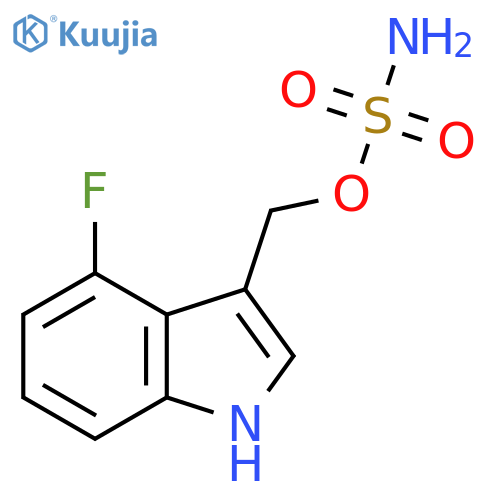 (4-fluoro-1H-indol-3-yl)methyl sulfamate structure