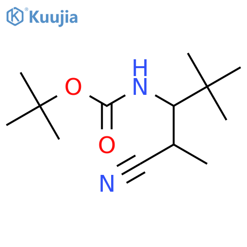 tert-butyl N-(1-cyano-1,3,3-trimethylbutan-2-yl)carbamate structure
