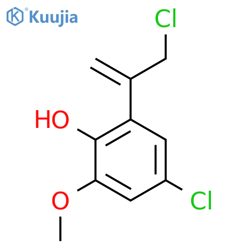 4-Chloro-2-(3-chloroprop-1-en-2-yl)-6-methoxyphenol structure
