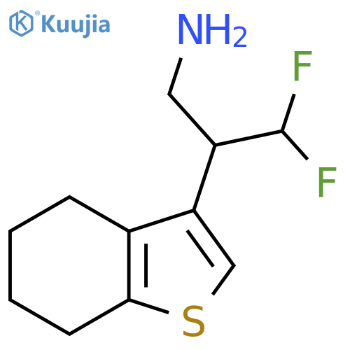 3,3-difluoro-2-(4,5,6,7-tetrahydro-1-benzothiophen-3-yl)propan-1-amine structure