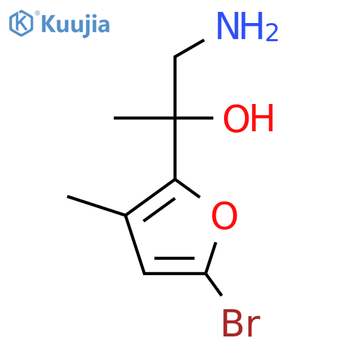 1-amino-2-(5-bromo-3-methylfuran-2-yl)propan-2-ol structure