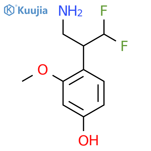 4-(3-amino-1,1-difluoropropan-2-yl)-3-methoxyphenol structure