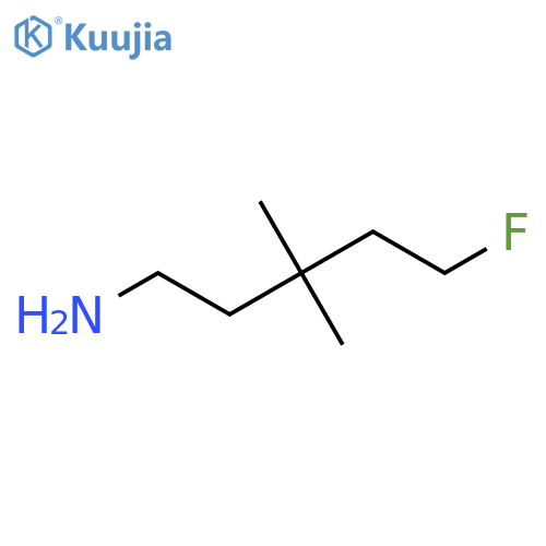 5-fluoro-3,3-dimethylpentan-1-amine structure