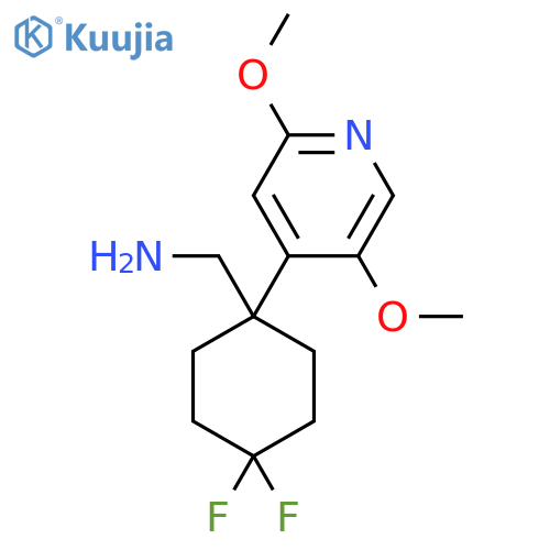 1-(2,5-dimethoxypyridin-4-yl)-4,4-difluorocyclohexylmethanamine structure