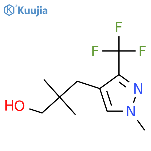 2,2-dimethyl-3-1-methyl-3-(trifluoromethyl)-1H-pyrazol-4-ylpropan-1-ol structure