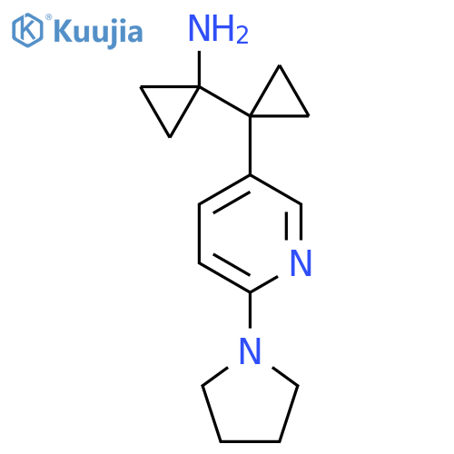 1-{1-6-(pyrrolidin-1-yl)pyridin-3-ylcyclopropyl}cyclopropan-1-amine structure