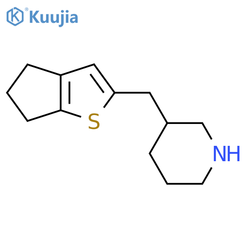 3-({4H,5H,6H-cyclopentabthiophen-2-yl}methyl)piperidine structure