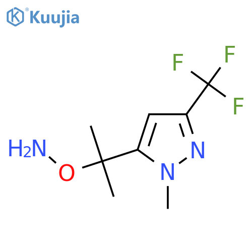 O-{2-1-methyl-3-(trifluoromethyl)-1H-pyrazol-5-ylpropan-2-yl}hydroxylamine structure
