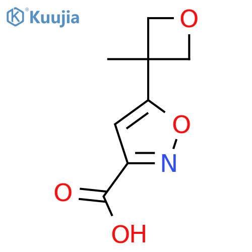 5-(3-methyloxetan-3-yl)-1,2-oxazole-3-carboxylic acid structure
