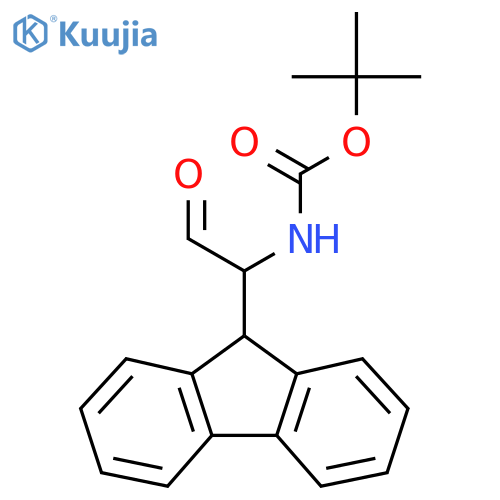 tert-butyl N-1-(9H-fluoren-9-yl)-2-oxoethylcarbamate structure