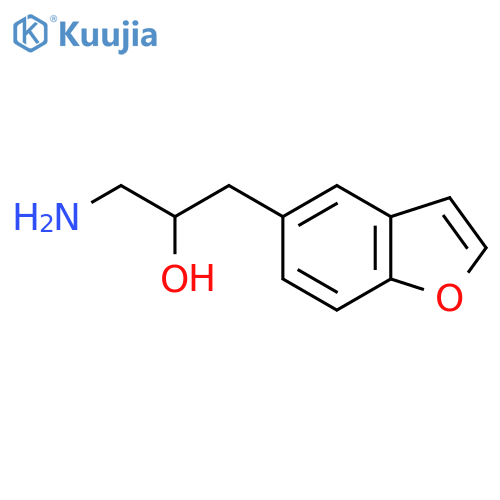 1-amino-3-(1-benzofuran-5-yl)propan-2-ol structure
