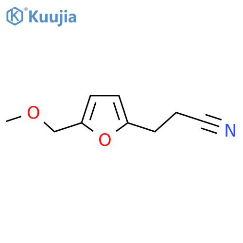 3-5-(methoxymethyl)furan-2-ylpropanenitrile structure