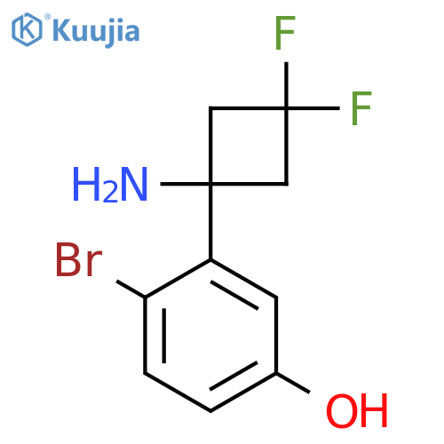 3-(1-amino-3,3-difluorocyclobutyl)-4-bromophenol structure