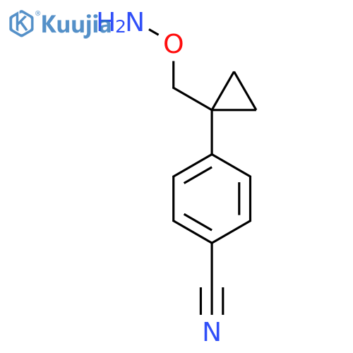 4-{1-(aminooxy)methylcyclopropyl}benzonitrile structure