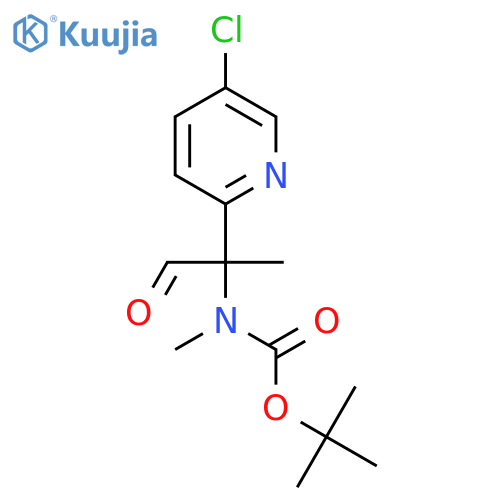 tert-butyl N-2-(5-chloropyridin-2-yl)-1-oxopropan-2-yl-N-methylcarbamate structure