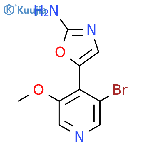 5-(3-bromo-5-methoxypyridin-4-yl)-1,3-oxazol-2-amine structure