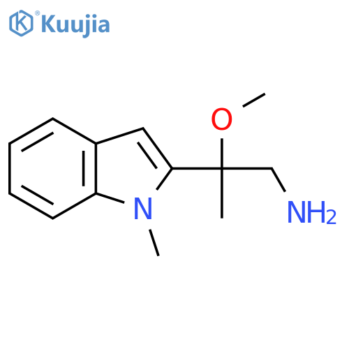 2-methoxy-2-(1-methyl-1H-indol-2-yl)propan-1-amine structure