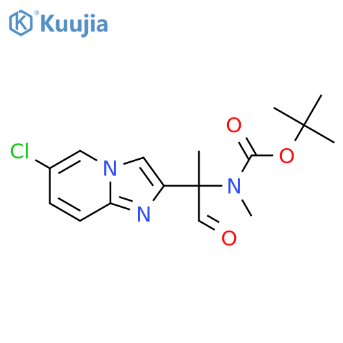 tert-butyl N-(2-{6-chloroimidazo1,2-apyridin-2-yl}-1-oxopropan-2-yl)-N-methylcarbamate structure