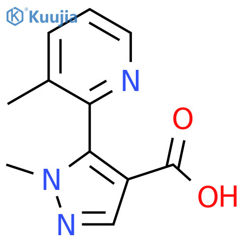 1-methyl-5-(3-methylpyridin-2-yl)-1H-pyrazole-4-carboxylic acid structure