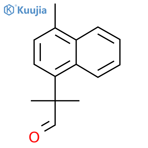 2-methyl-2-(4-methylnaphthalen-1-yl)propanal structure