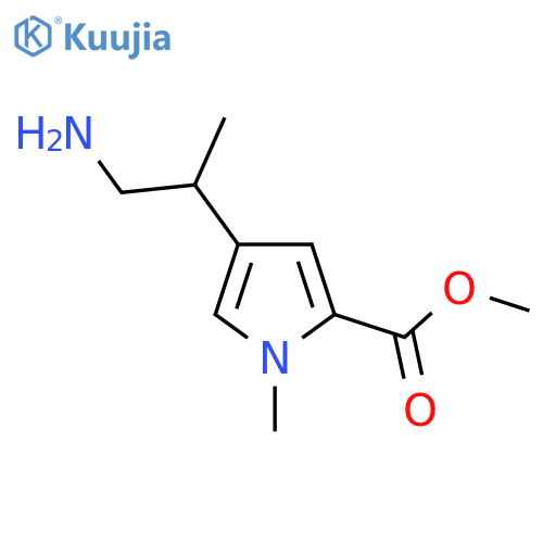 methyl 4-(1-aminopropan-2-yl)-1-methyl-1H-pyrrole-2-carboxylate structure