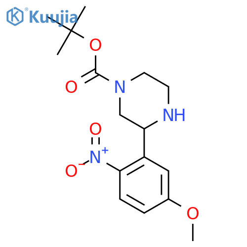 tert-butyl 3-(5-methoxy-2-nitrophenyl)piperazine-1-carboxylate structure