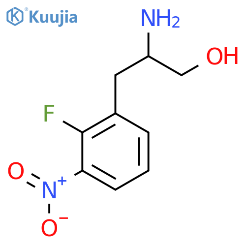 2-amino-3-(2-fluoro-3-nitrophenyl)propan-1-ol structure