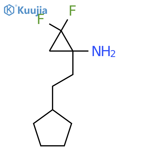 1-(2-cyclopentylethyl)-2,2-difluorocyclopropan-1-amine structure