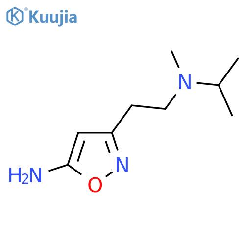 3-{2-methyl(propan-2-yl)aminoethyl}-1,2-oxazol-5-amine structure
