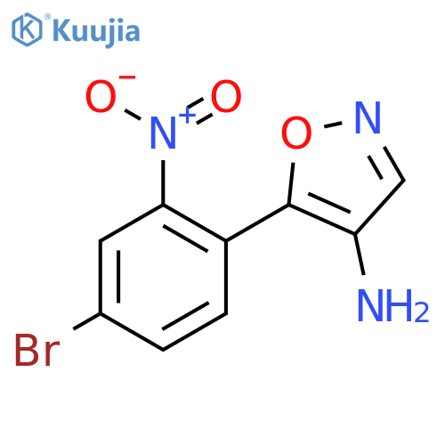 5-(4-bromo-2-nitrophenyl)-1,2-oxazol-4-amine structure