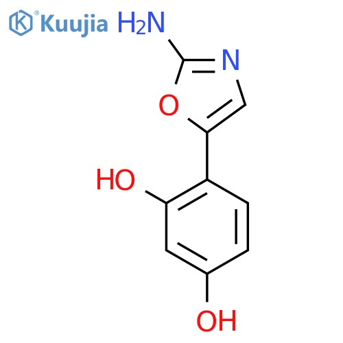 4-(2-amino-1,3-oxazol-5-yl)benzene-1,3-diol structure