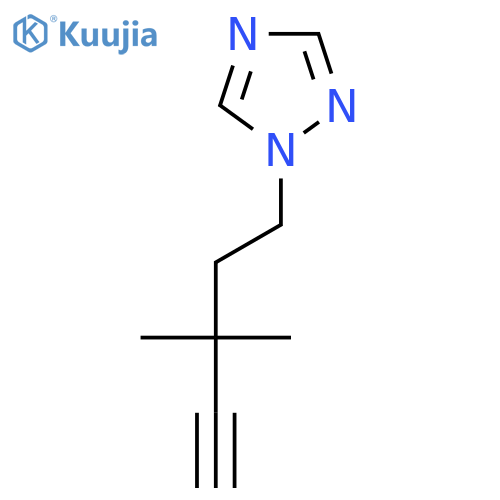 1-(3,3-dimethylpent-4-yn-1-yl)-1H-1,2,4-triazole structure