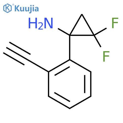 1-(2-ethynylphenyl)-2,2-difluorocyclopropan-1-amine structure