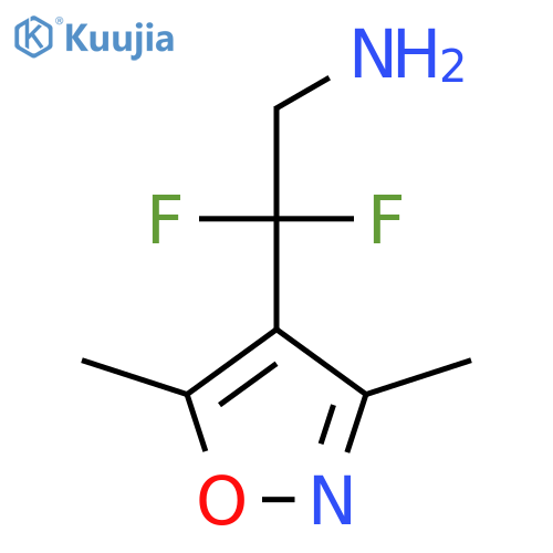 2-(dimethyl-1,2-oxazol-4-yl)-2,2-difluoroethan-1-amine structure