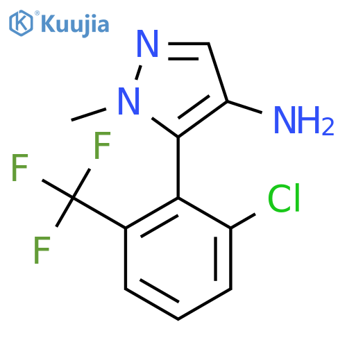 5-2-chloro-6-(trifluoromethyl)phenyl-1-methyl-1H-pyrazol-4-amine structure