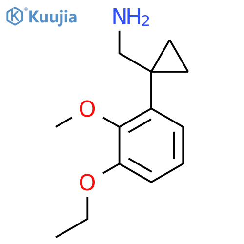 1-(3-ethoxy-2-methoxyphenyl)cyclopropylmethanamine structure