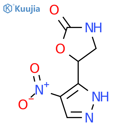 5-(4-nitro-1H-pyrazol-3-yl)-1,3-oxazolidin-2-one structure
